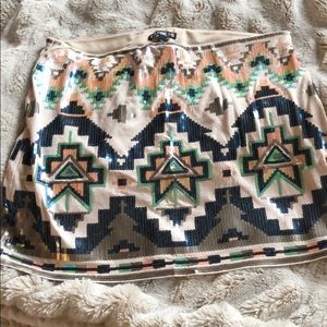 Sequins mini skirt